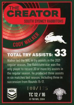 2022 NRL Traders - The Creator #TC12 Cody Walker Back